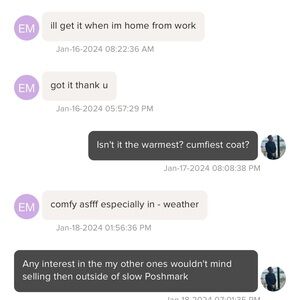 Just me showing my coats are authintic not actually for sale